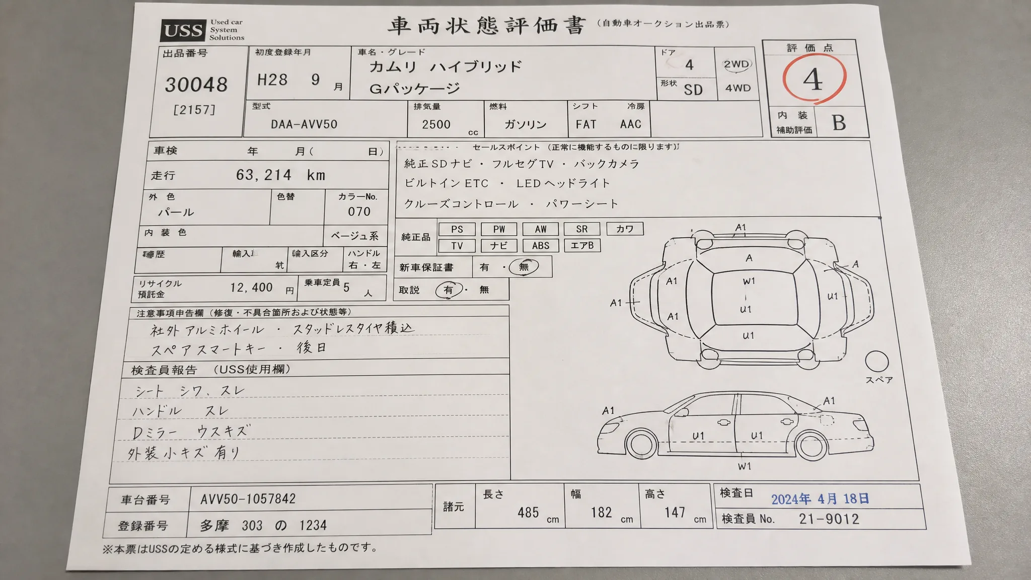 La hoja de subasta japonesa: la radiografía de la verdadera condición de un carro JDM
